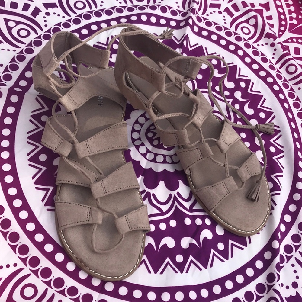 Old Navy Taupe Gladiator Sandals